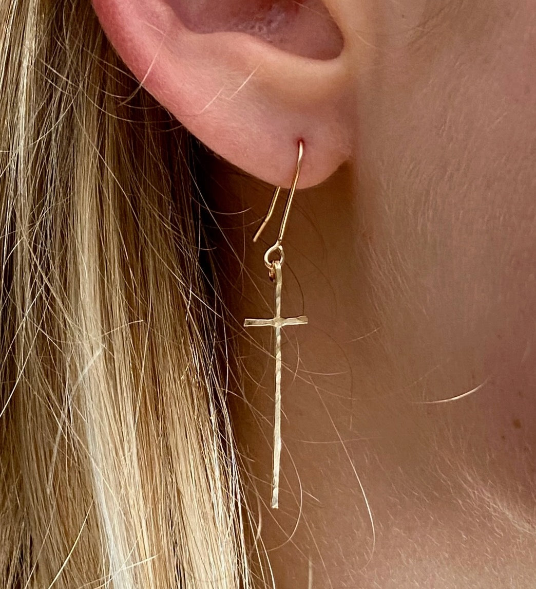 Modern Cross Earrings