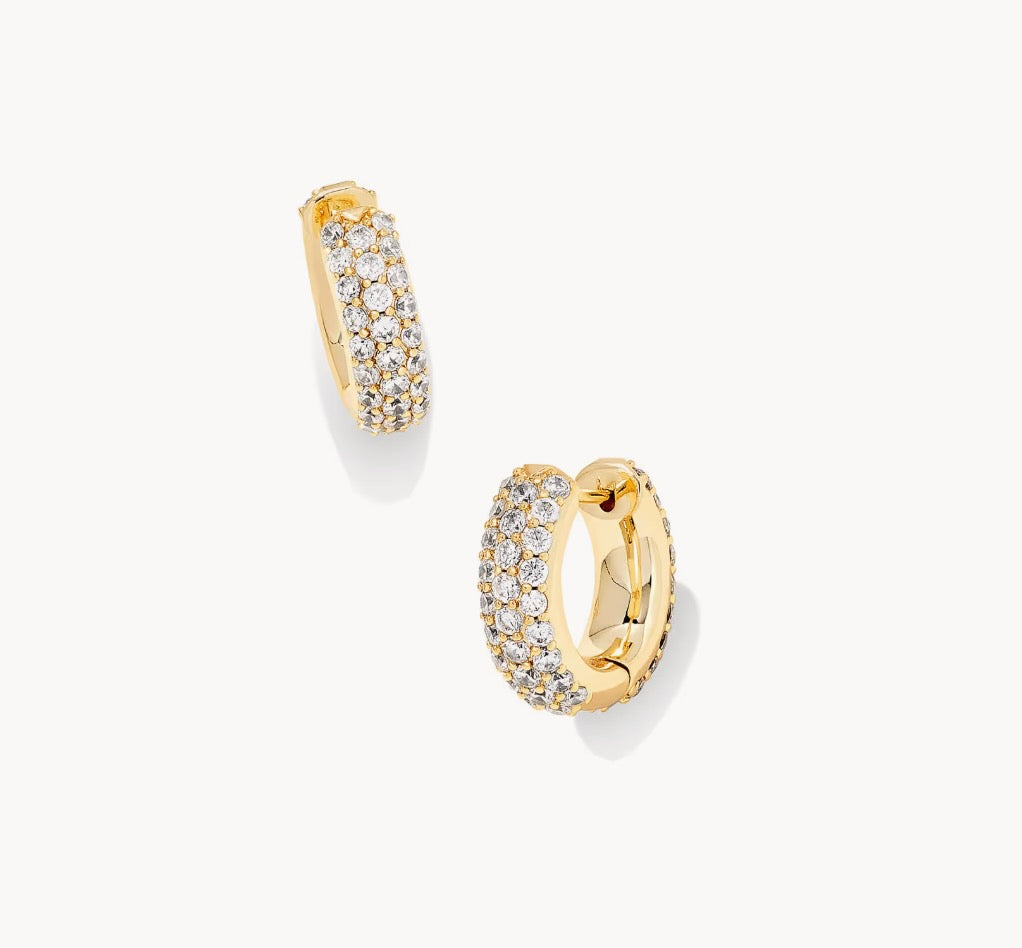 Mikki Pave Huggie Earrings