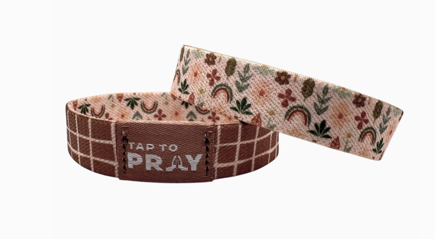 Tap to Pray Bracelet- Pink/Blue Size X-Small