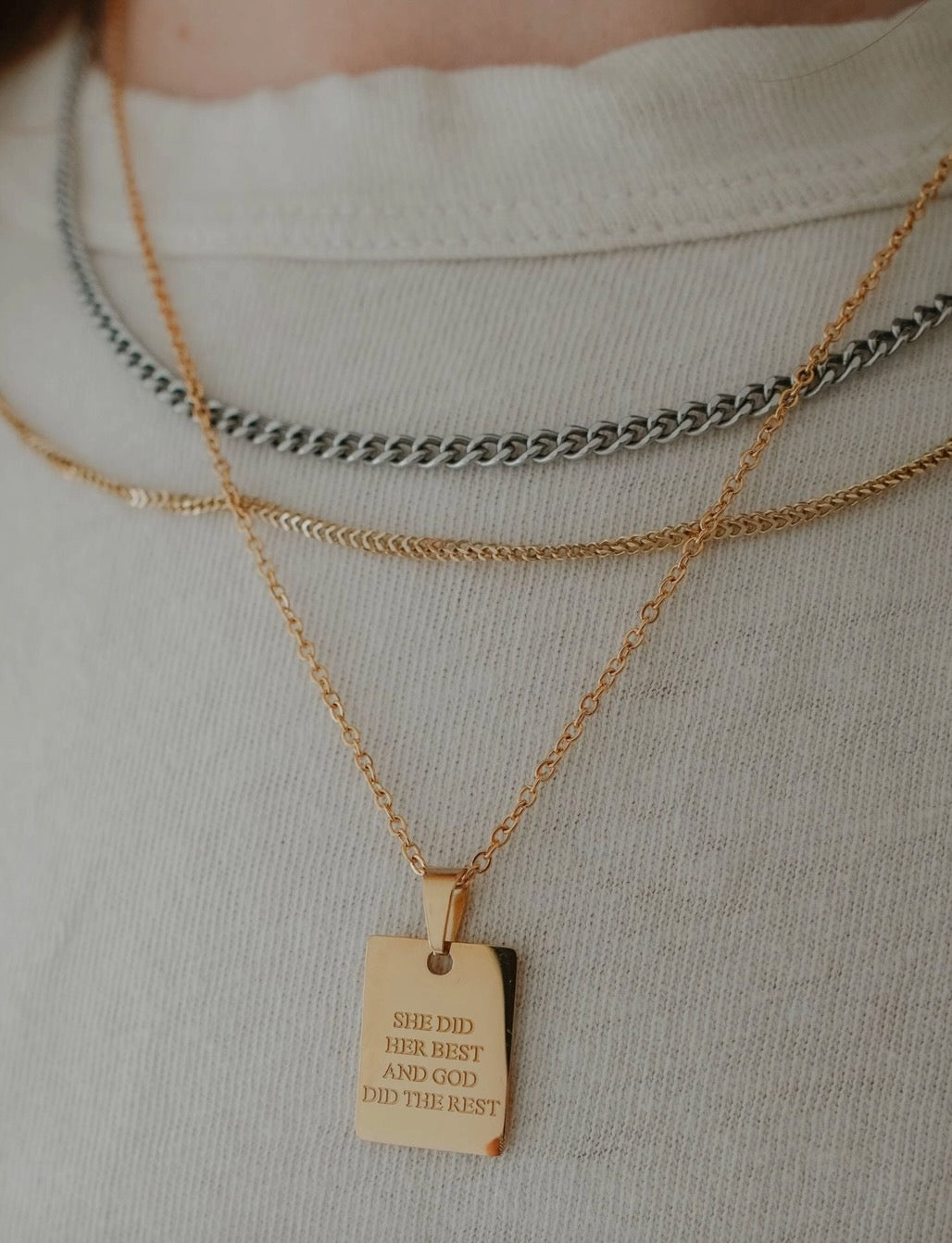 She Did Her Best And God Did The Rest Necklace