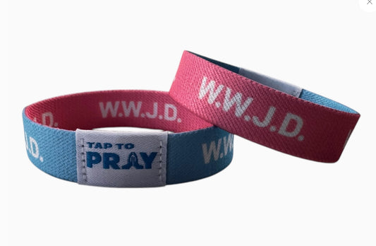 Tap to Pray Bracelet- Pink/Blue Size X-Small