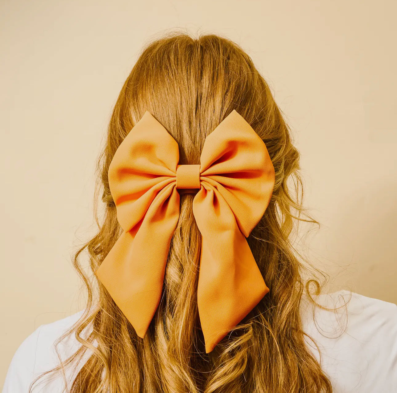 Classic Hair Bow-Orange