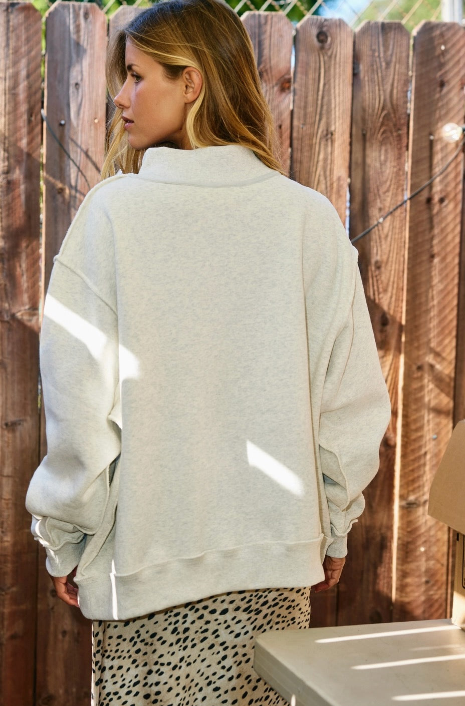 Jesus & God Is Good Reversible Mock Neck Sweatshirt