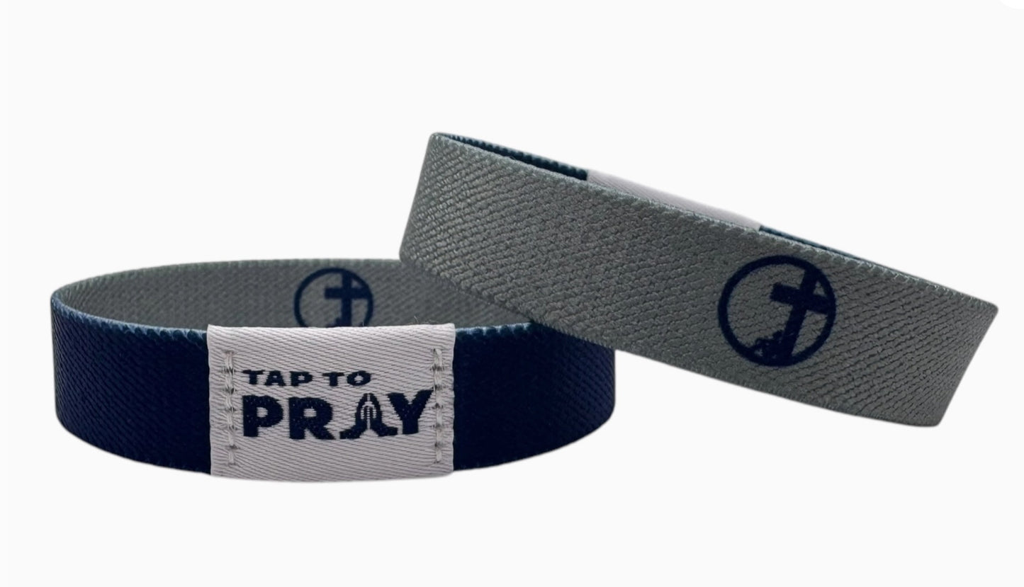 Tap to Pray Bracelet- Pink/Blue Size X-Small