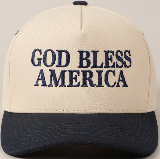 God Bless America Hat-Navy