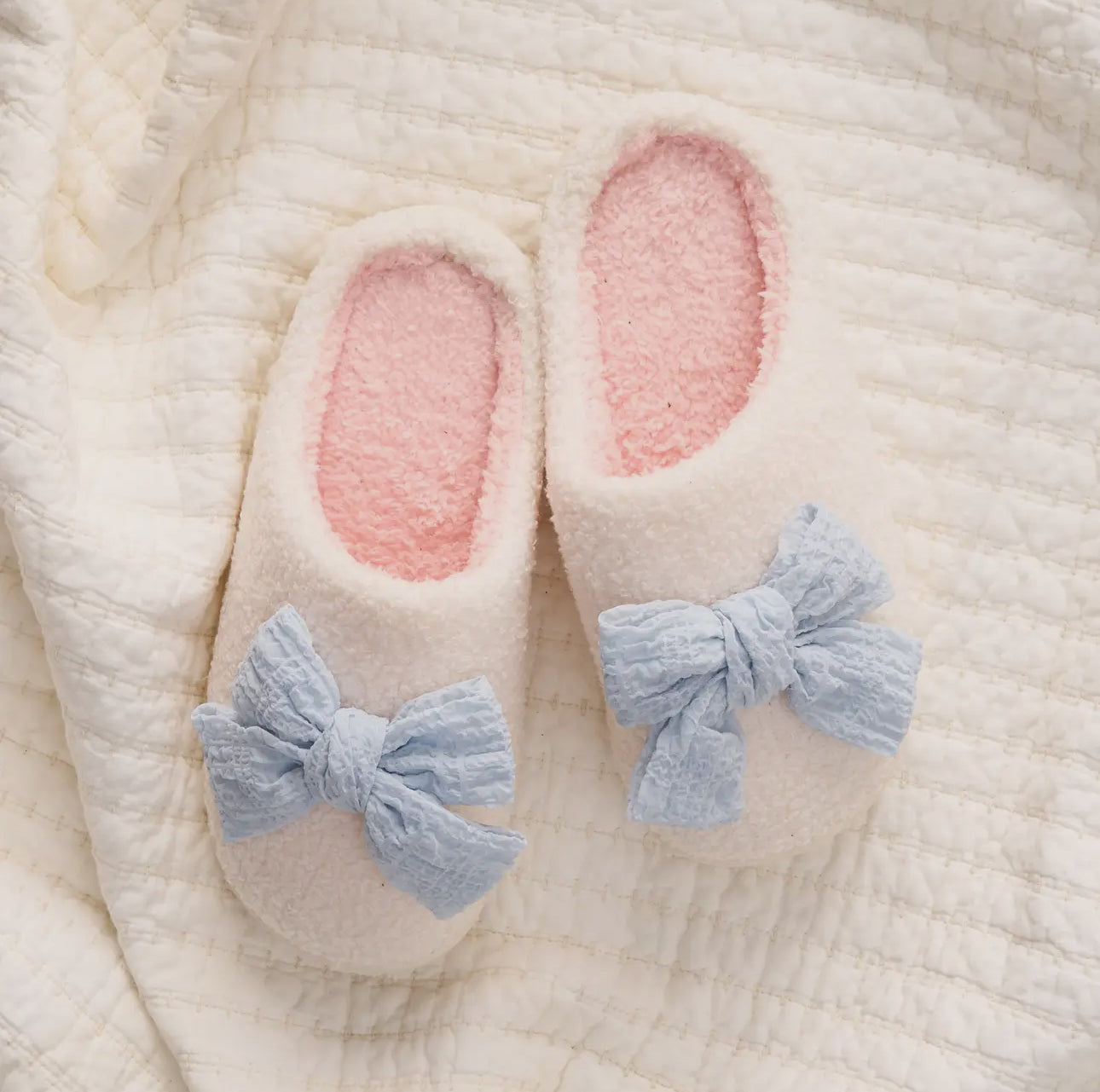 Bow Fuzzy Slippers