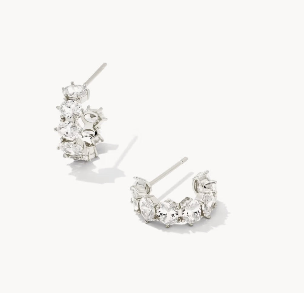 Cailin Crystal Huggie Hoop Earrings