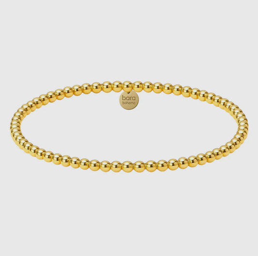 Classic Beaded Gold Bracelet 3MM