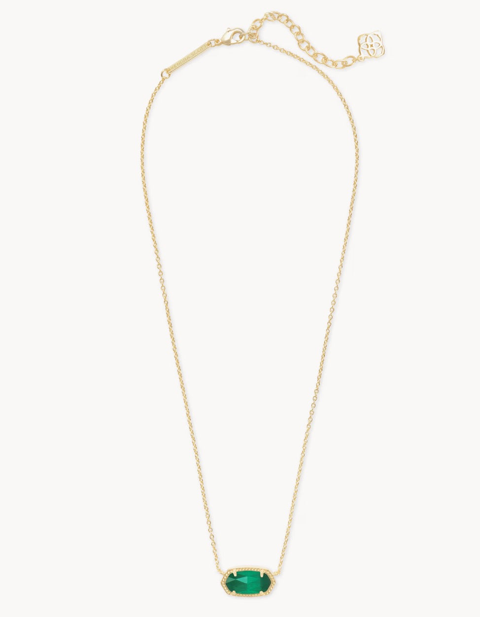 Elisa Emerald Cats Eye Necklace