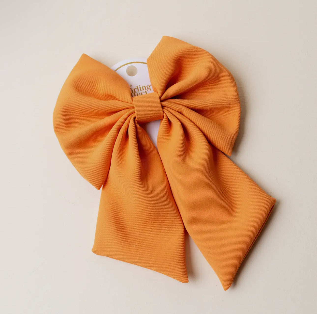 Classic Hair Bow-Orange