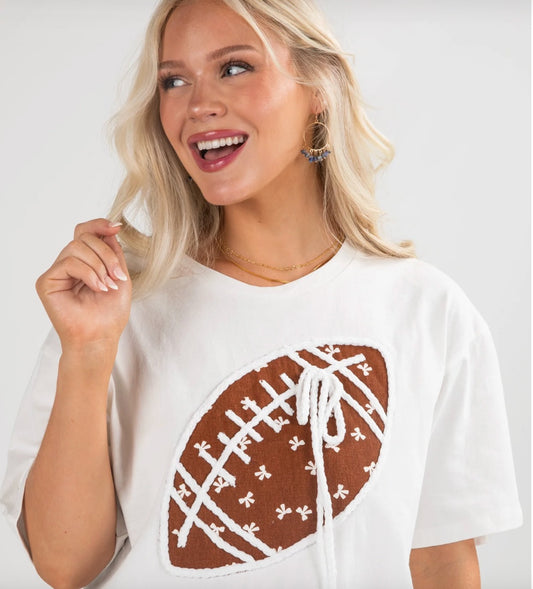 Football Bow Crop Shirt
