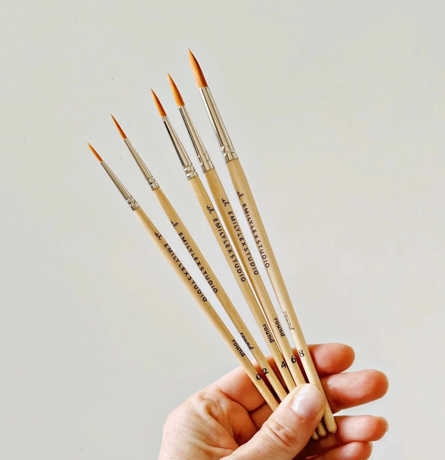 Emily Lex Watercolor Paintbrush Wood Brushes