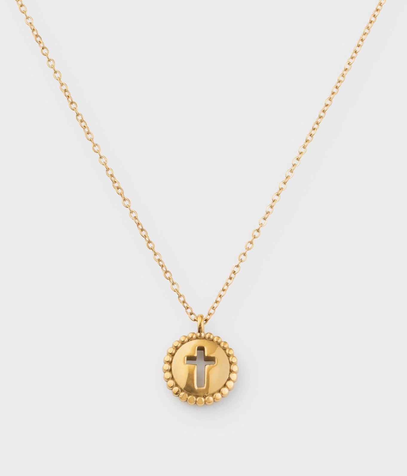 Elevated Faith l Living Hope Cross Link Necklace