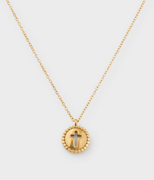 Elevated Faith l Living Hope Cross Link Necklace