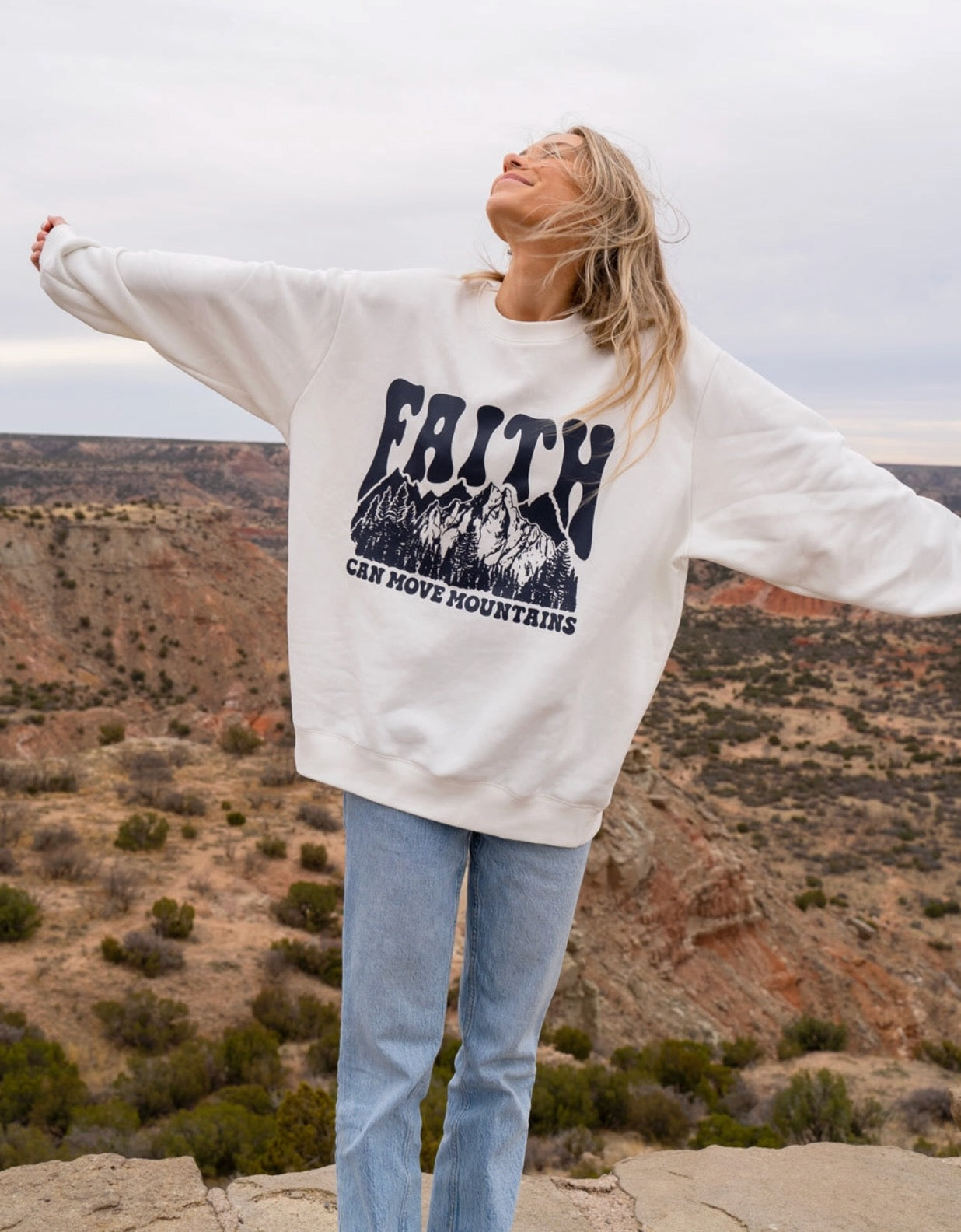 Elevated Faith l Faith Can Move Mountains Crewneck