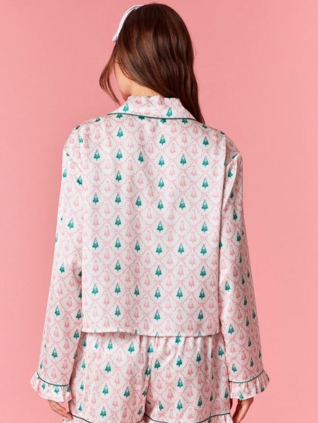 Christmas Bow Garland Pajama Set