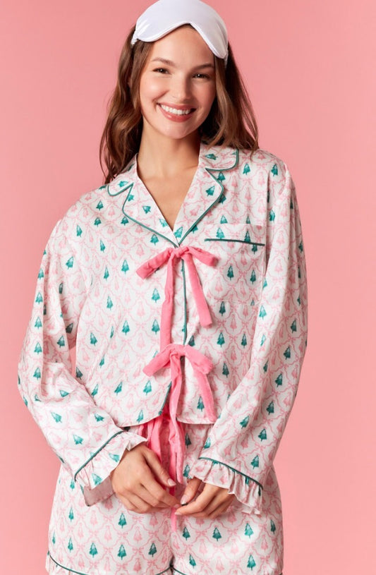 Christmas Bow Garland Pajama Set