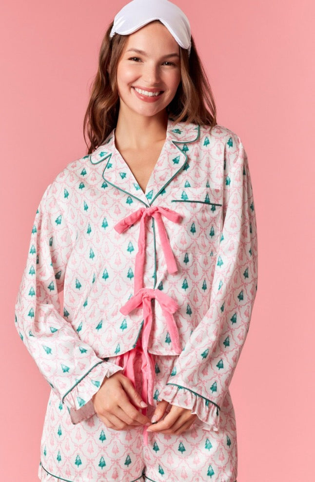Christmas Bow Garland Pajama Set