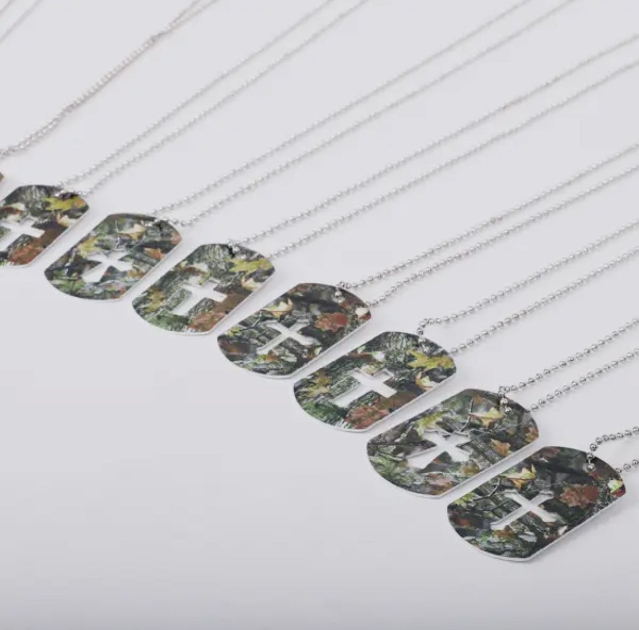 Camouflage Dog Tag Necklace