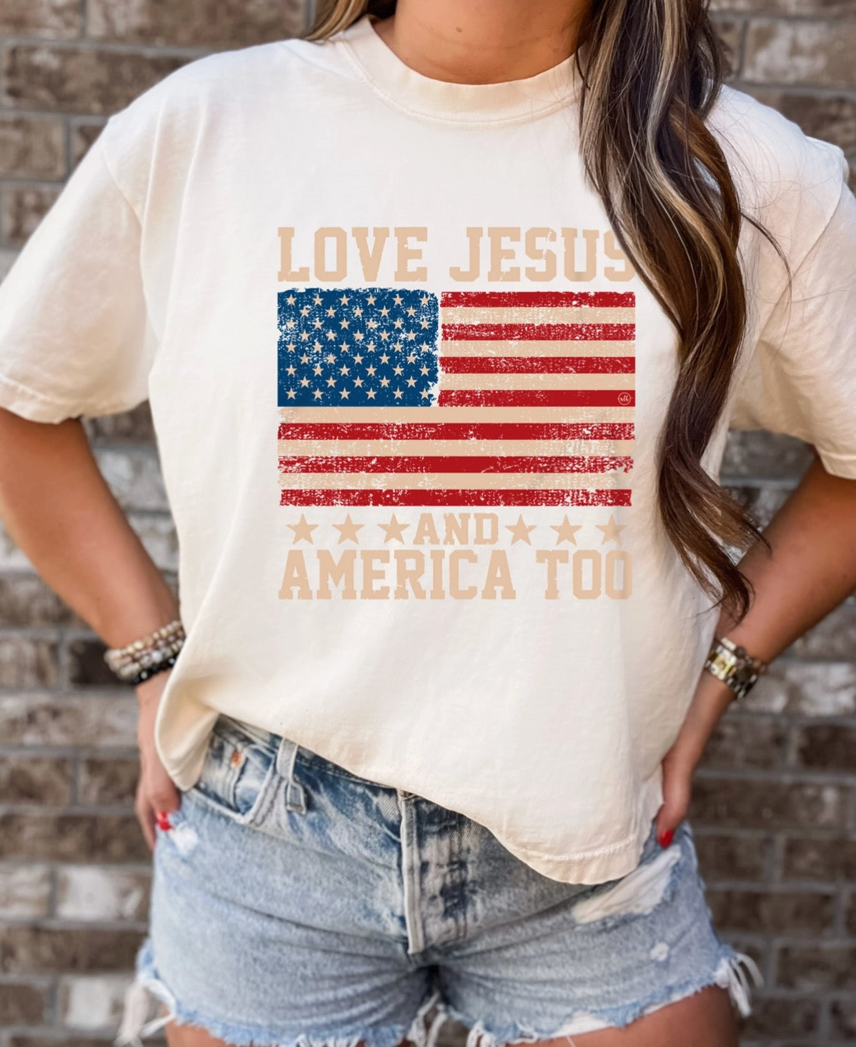 Love Jesus And America Too T-Shirt