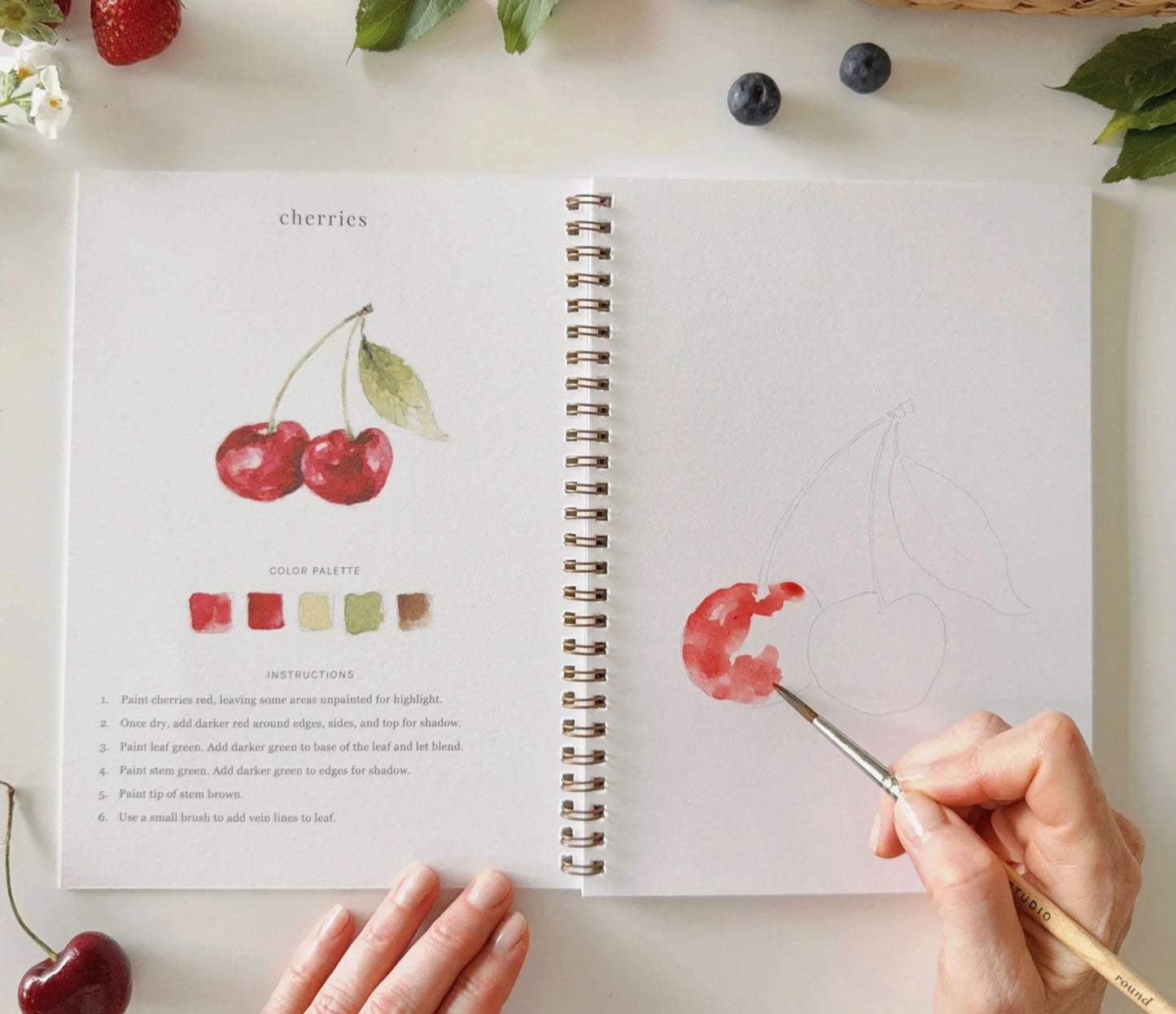 Emily Lex Fruit Watercolor Workbook