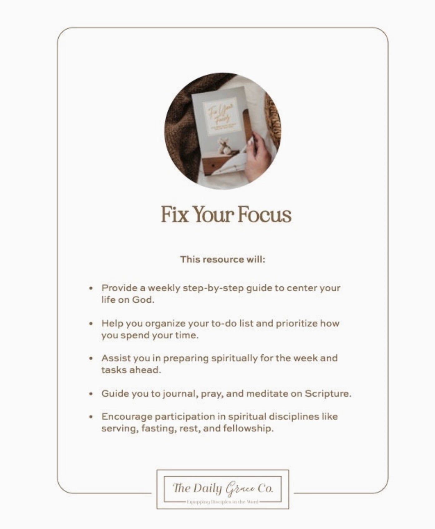The Daily Grace Co. Fix Your Focus