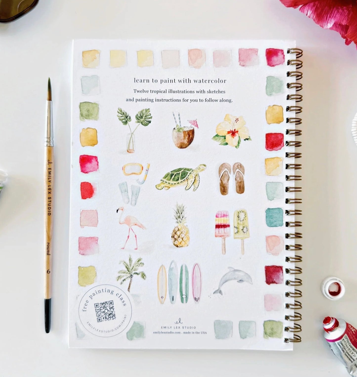 Emily Lex Tropical Watercolor Workbook
