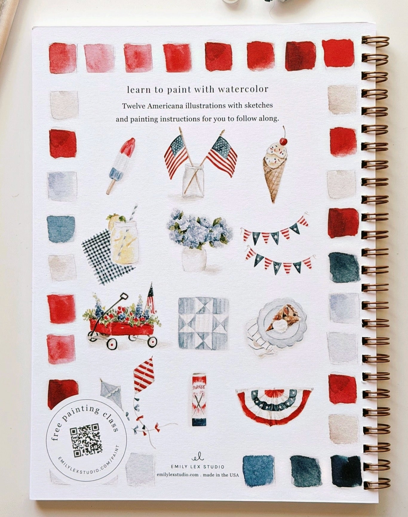 Emily Lex Americana Watercolor Workbook