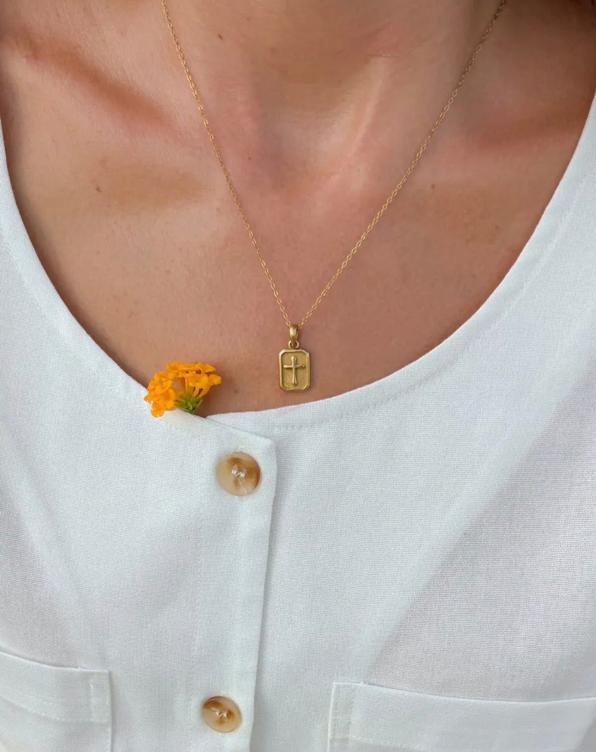 Elevated Faith l Cross Pendant Link Necklace