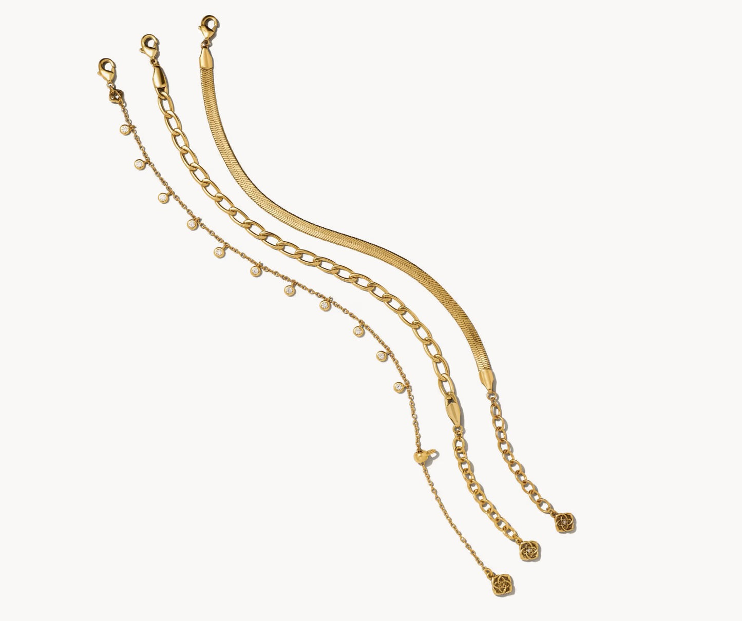 Kassie Set Of 3 Chain Bracelets