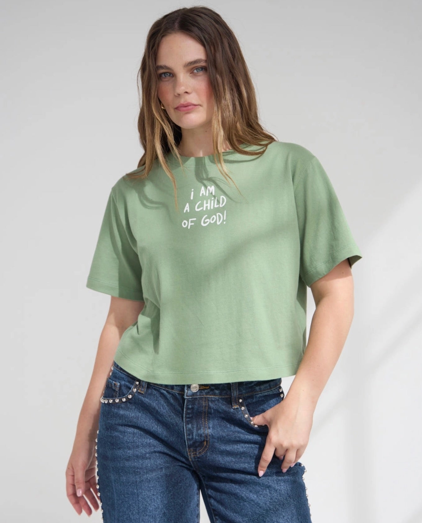Elevated Faith l Child of God Cropped Women's Tee