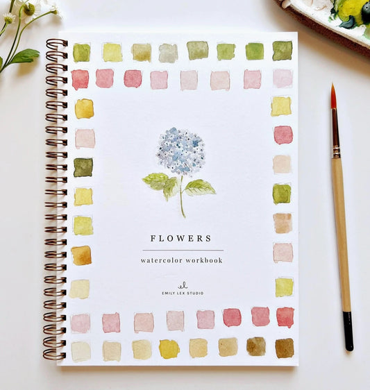 Emily Lex Flowers Watercolor Workbook