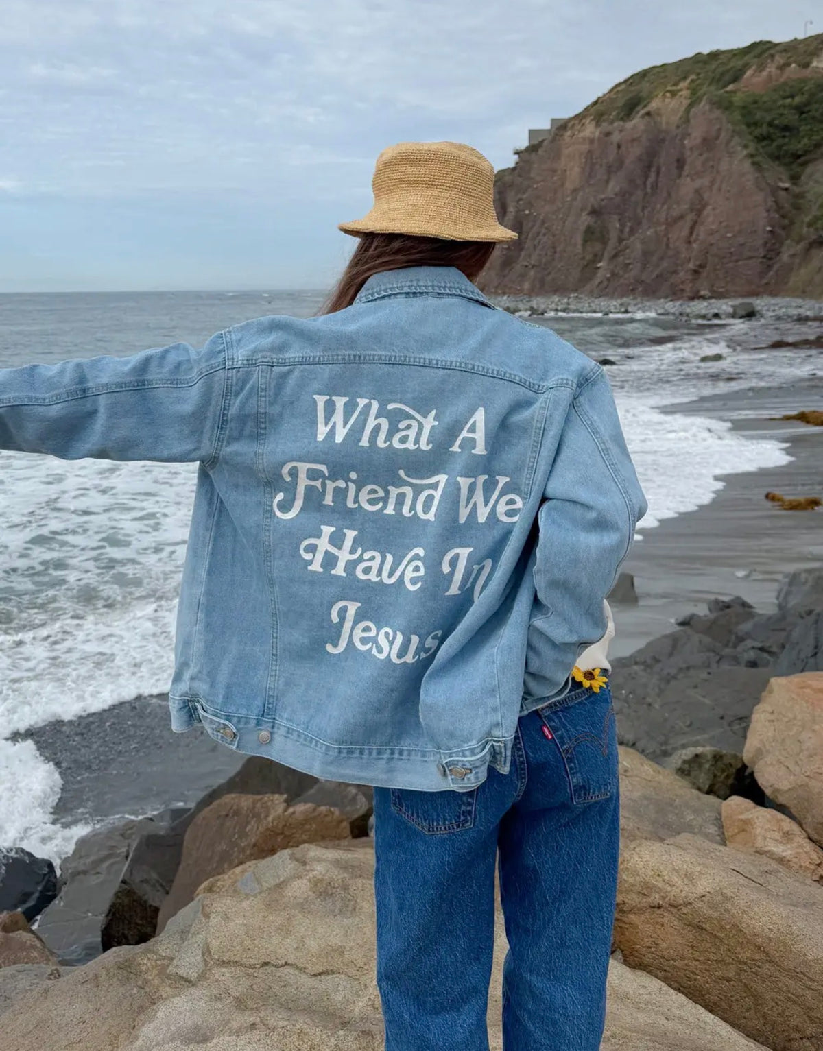 What A Friend In Jesus | Oversized Denim Jacket
