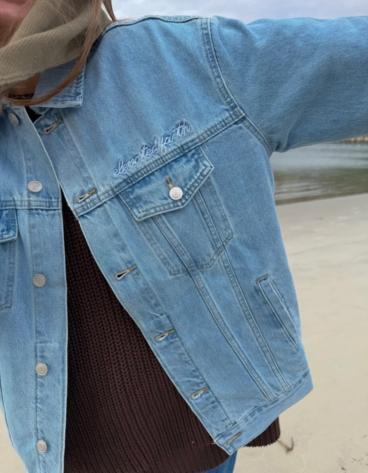 What A Friend In Jesus | Oversized Denim Jacket