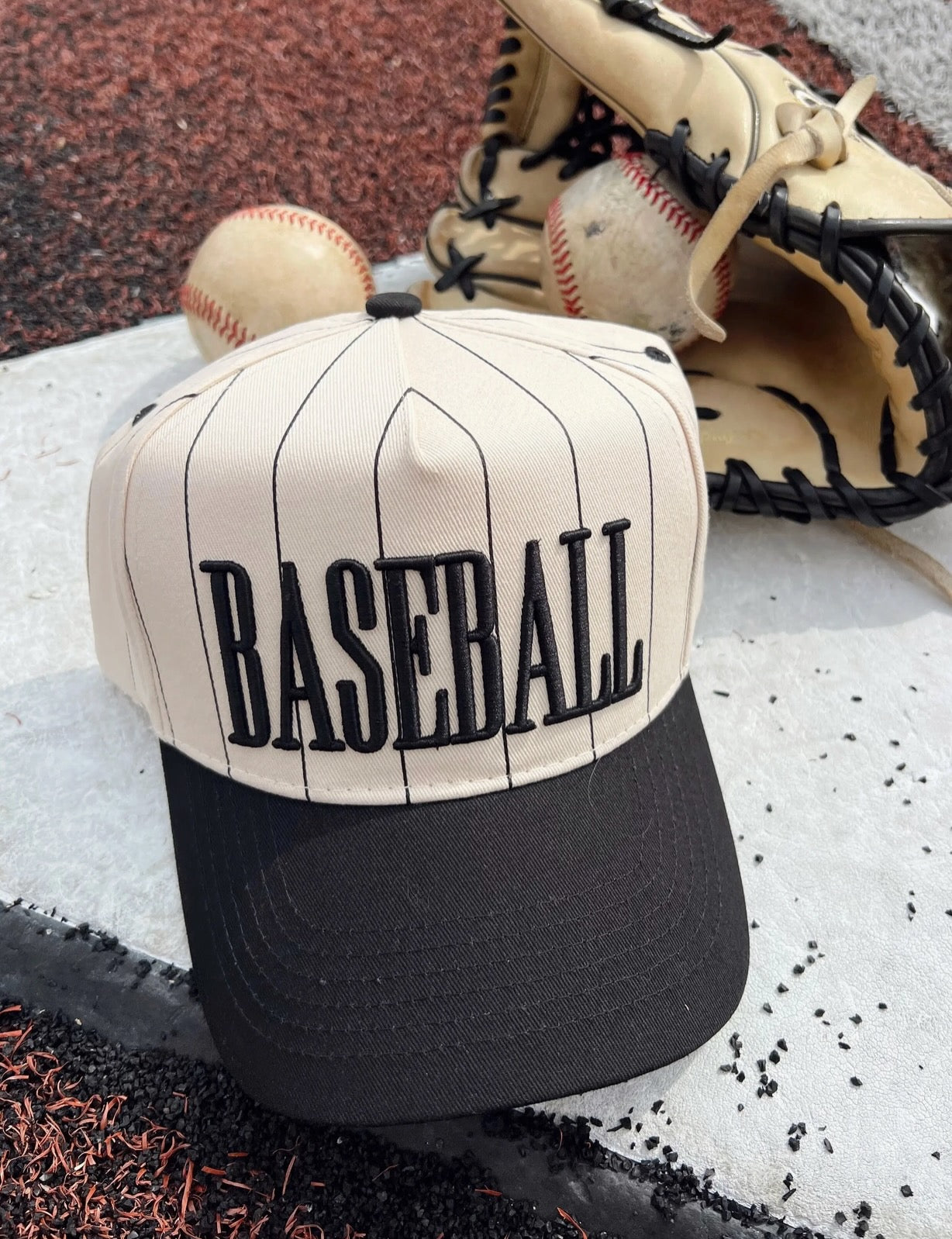 Baseball Stripe Vintage Trucker Hat