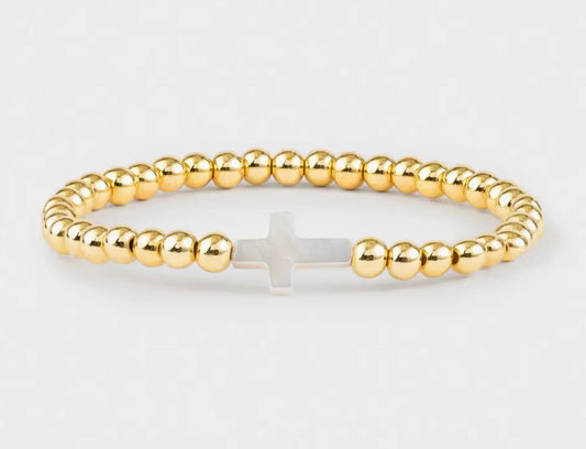 Elevated Faith l Gold Cross Bracelet