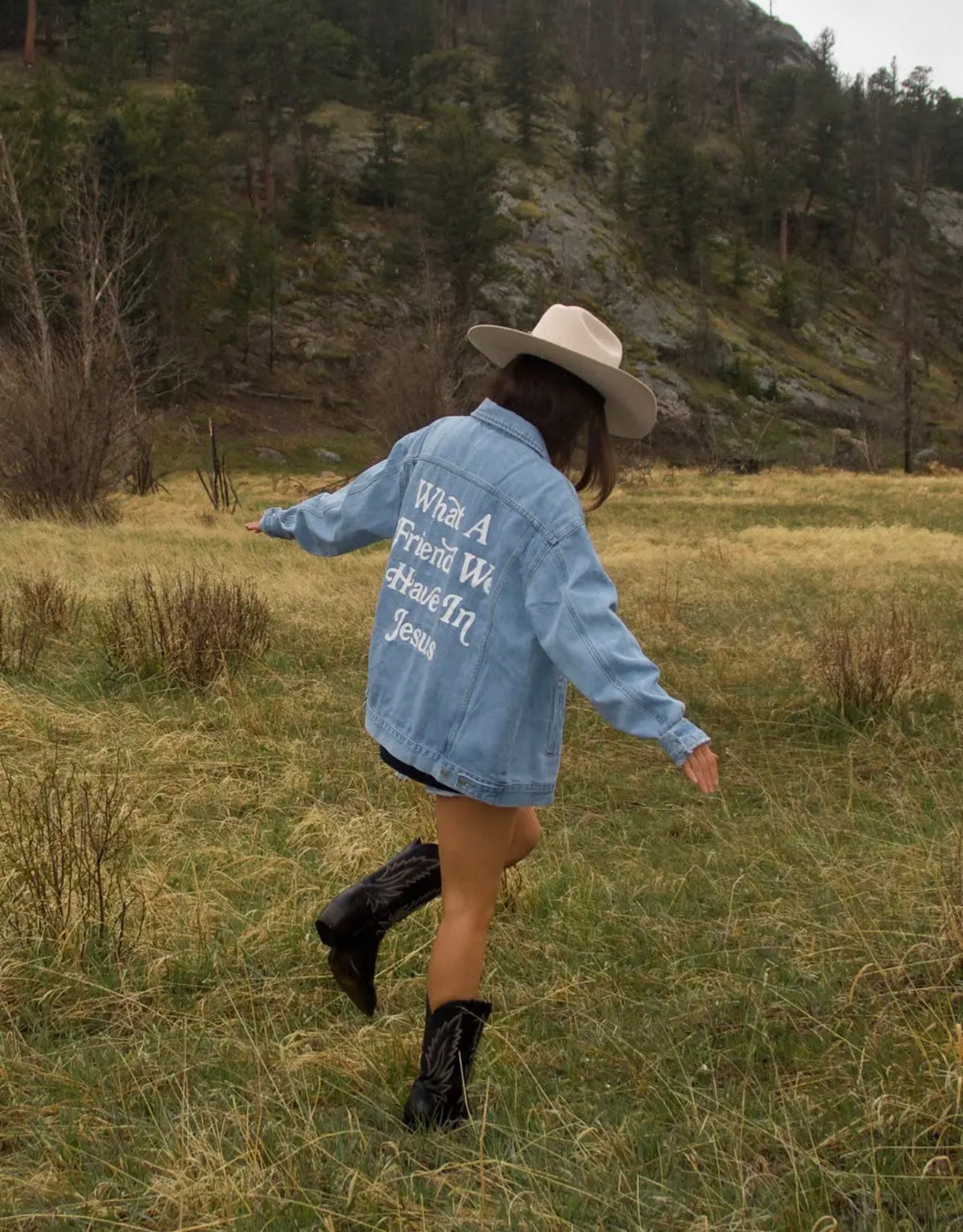 What A Friend In Jesus | Oversized Denim Jacket
