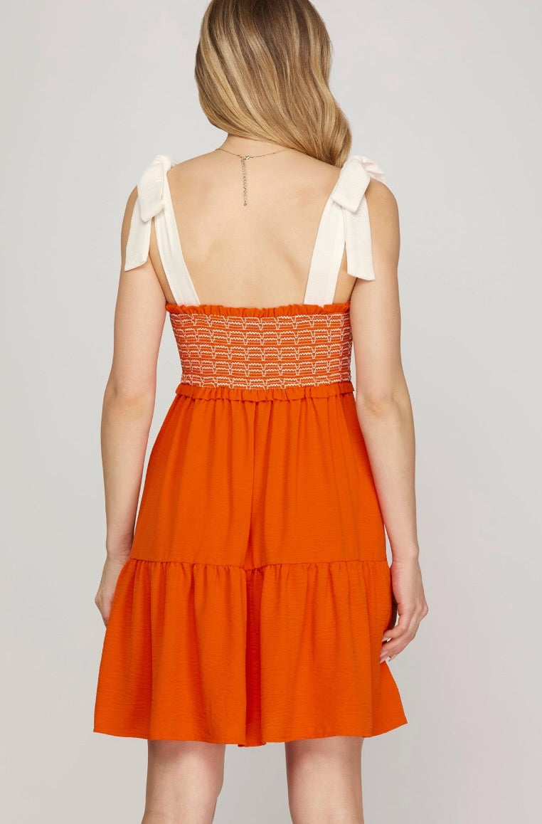 Smocked Tiered Dress