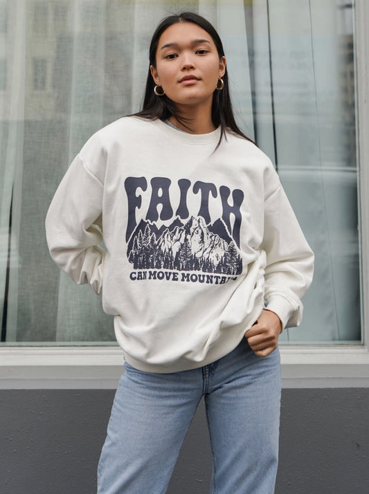 Elevated Faith l Faith Can Move Mountains Crewneck