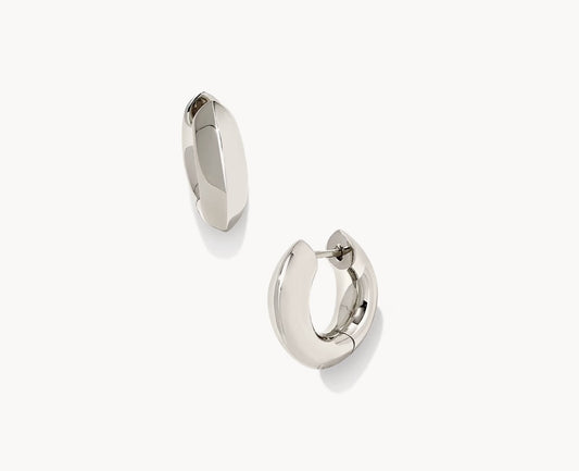 Mikki Polished Metal Huggie Hoop Earrings