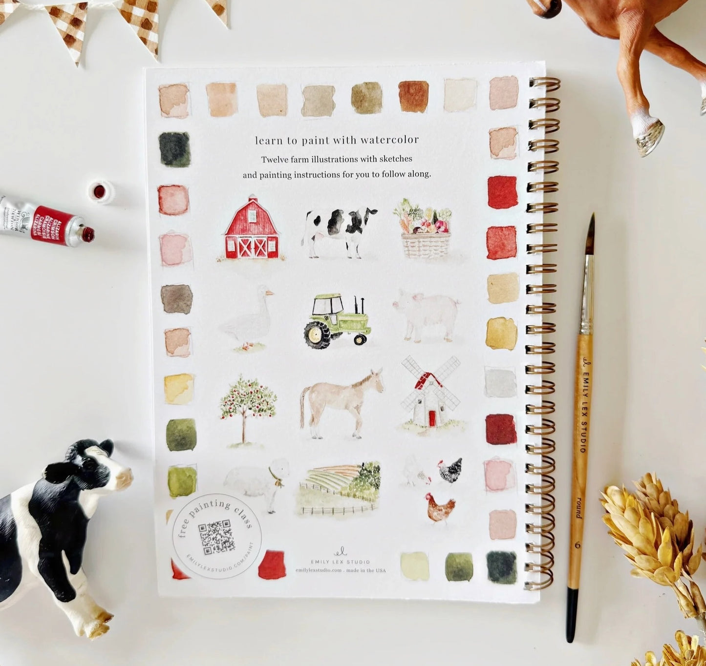 Emily Lex Farm Watercolor Workbook