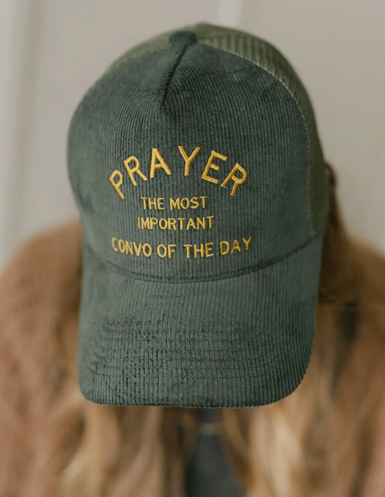Prayer Corduroy Trucker Hat