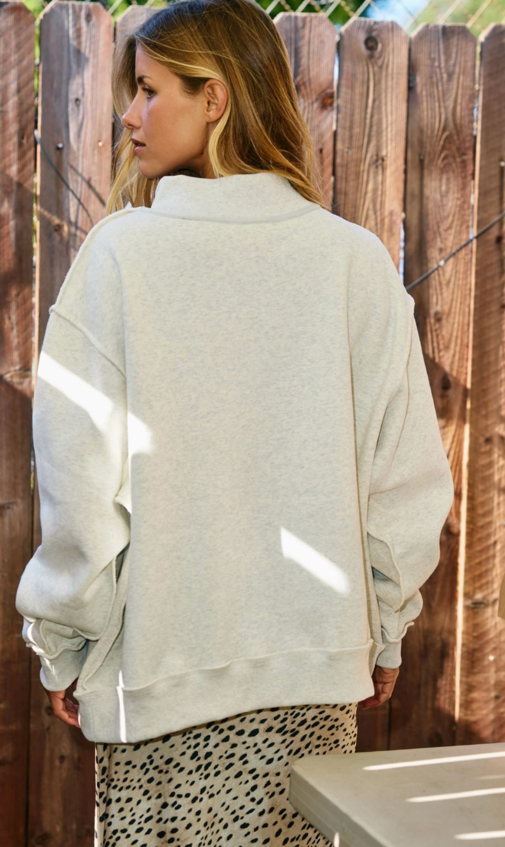 Jesus & God Is Good Reversible Mock Neck Sweatshirt