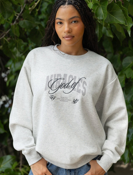 Elevated Faith l God Of Miracles Crewneck