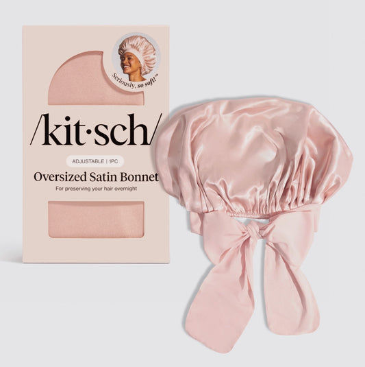 Kitsch Adjustable Oversized Satin Bonnet