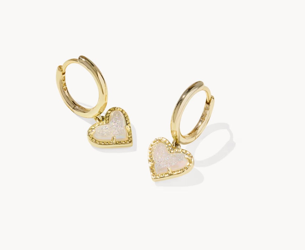 Ari Heart Huggie Hoops