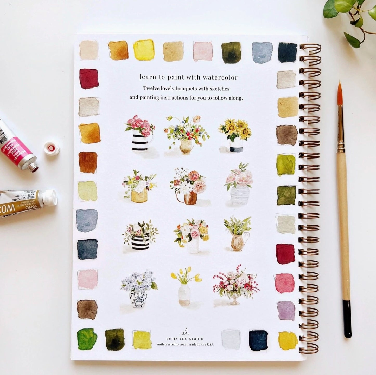 Emily Lex Bouquets Watercolor Workbook