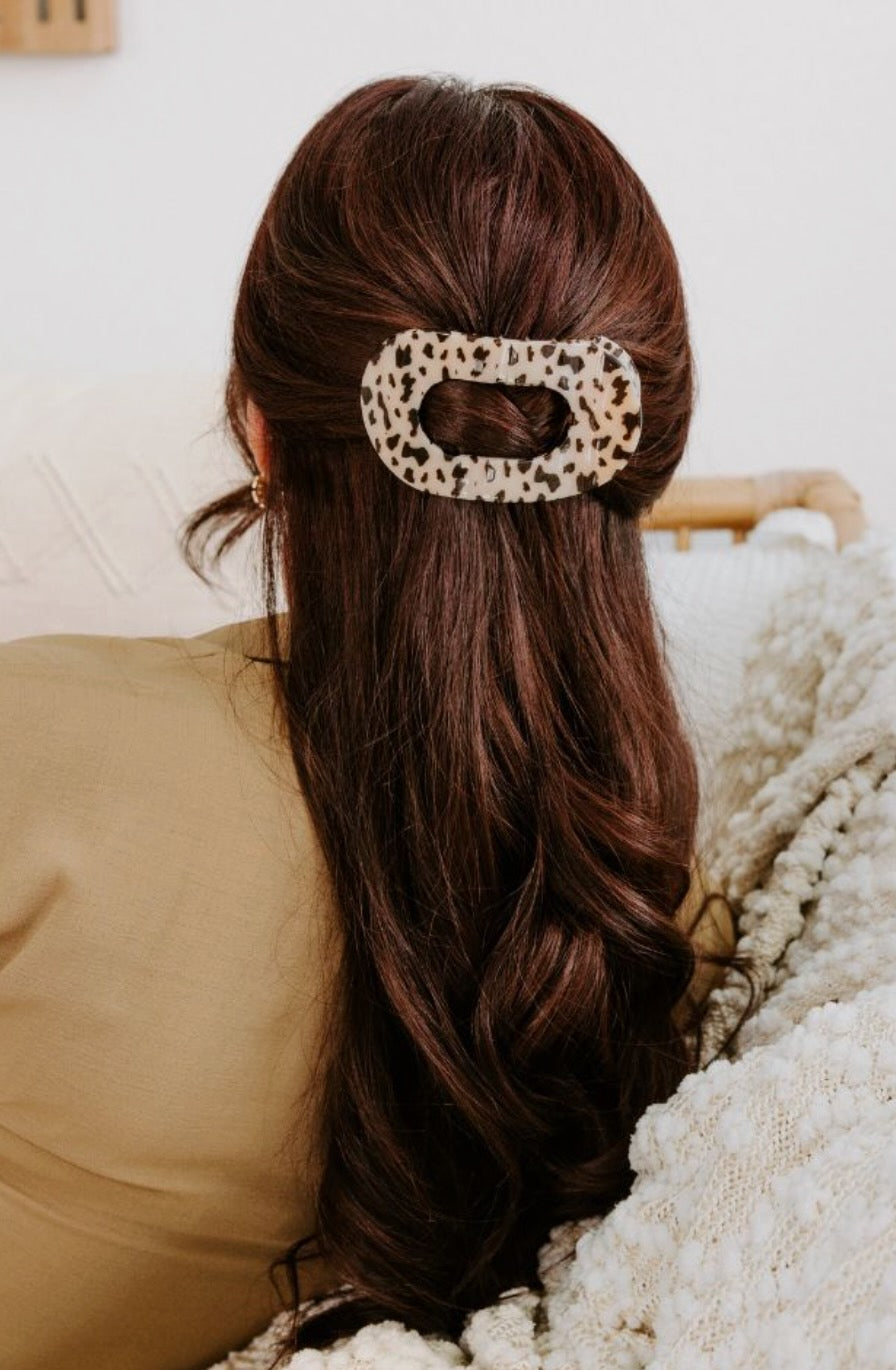 Teleties Large Flat Round Hair Clip