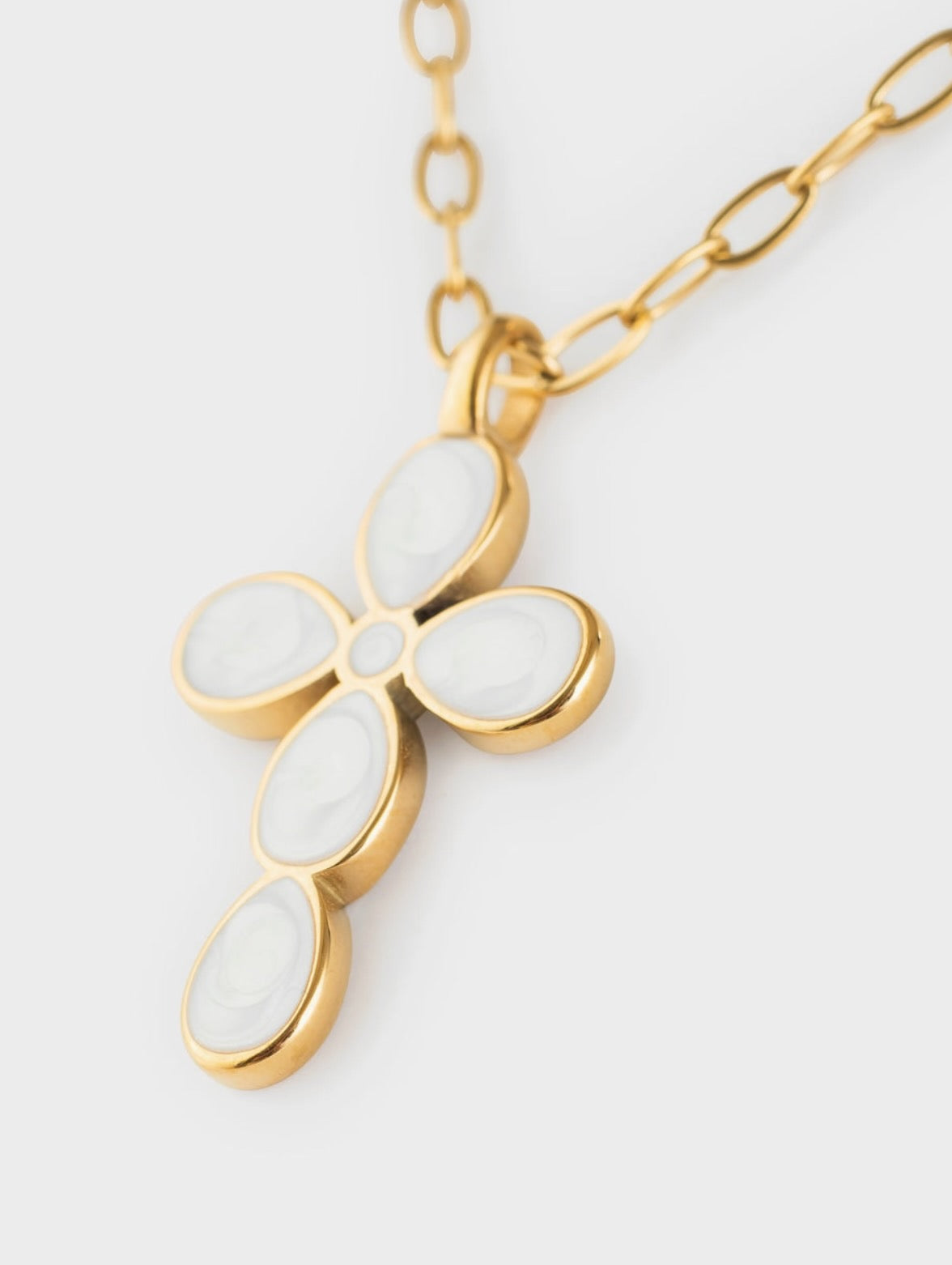 Elevated Faith l Eternal Light Cross Paperclip Chain Necklace