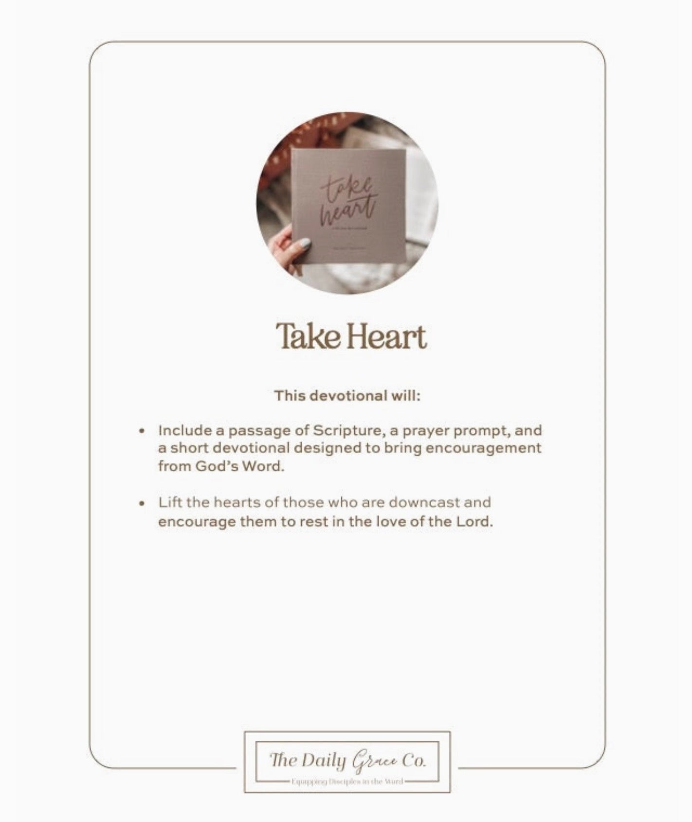 The Daily Grace Co Take Heart Devotional